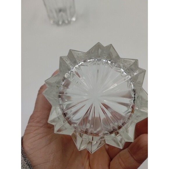 LOT Of 2—CROWN ROYAL Starburst White Cursive Logo Rocks Glasses ITALY Vintage - Picture 7 of 8